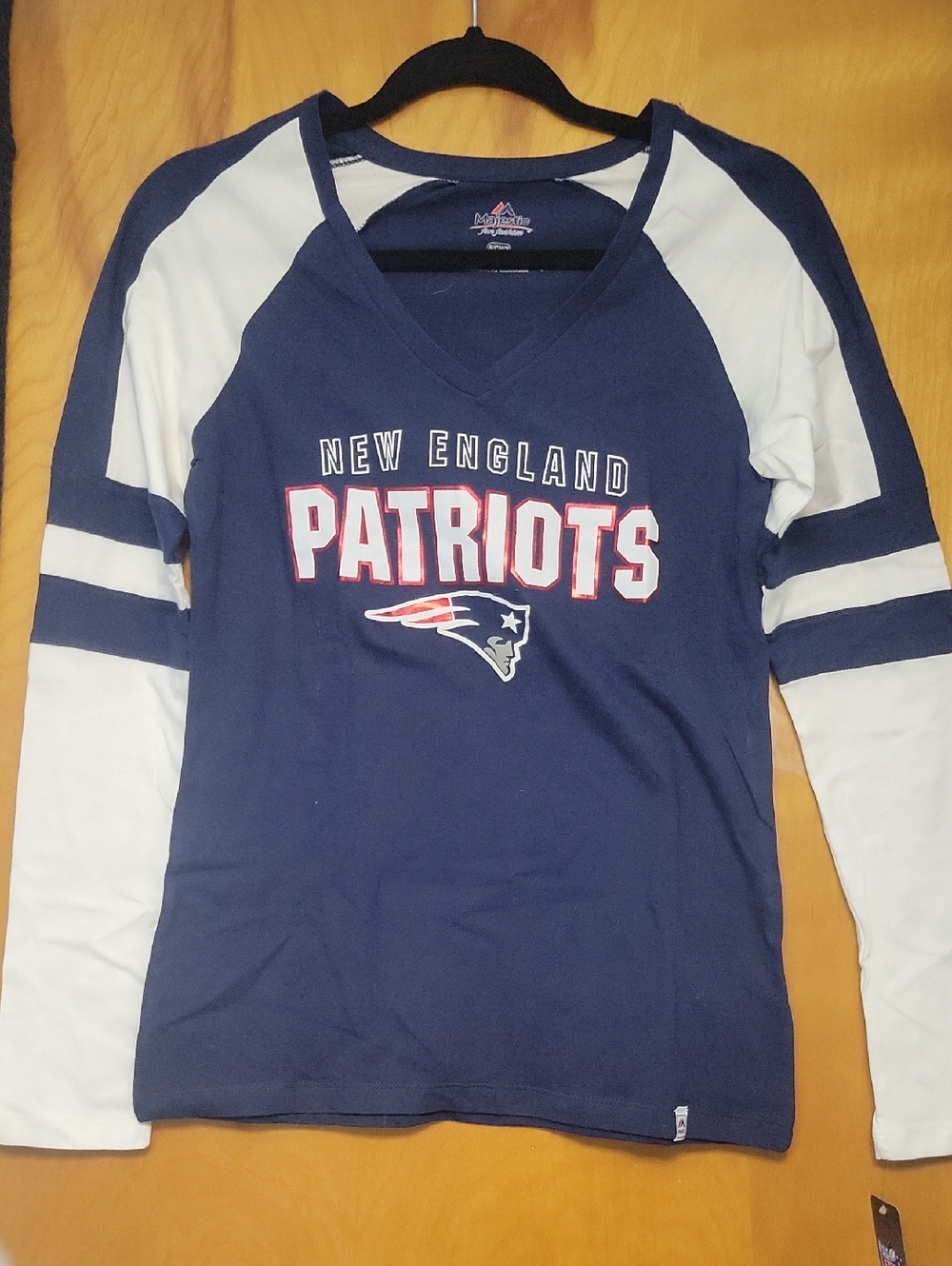 Patriots Long Sleeve Womens V-Neck Shirt